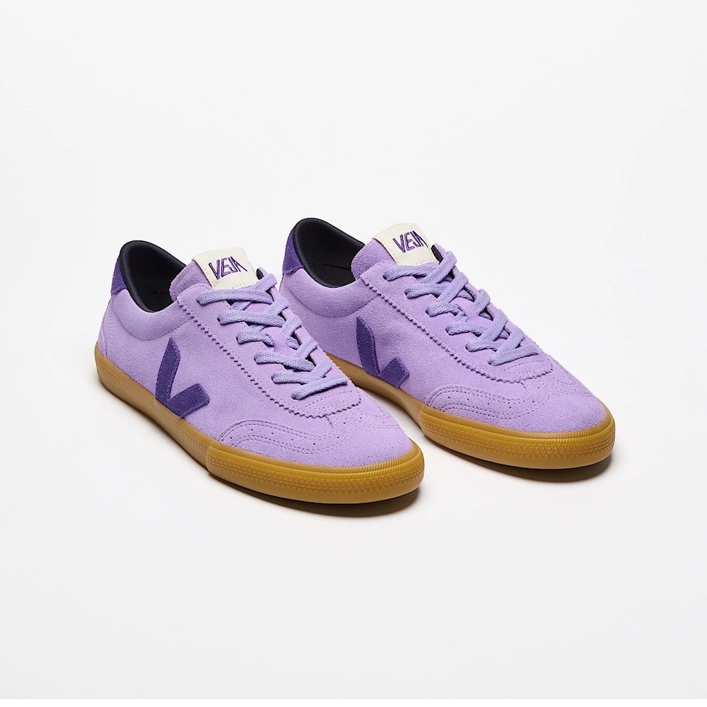 Veja Volley Low Top Suede Gum Sole Sneakers Lavande Purple Women's 9 Men's 7
